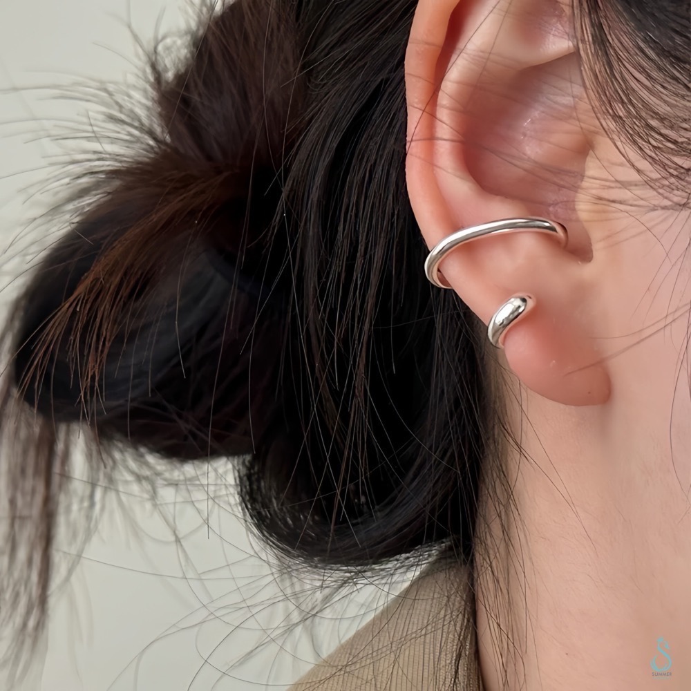 SUMMER 銀飾💫［925純銀］線條耳夾/無人耳洞可佩戴 純銀耳夾 純銀耳環 純銀飾品-細節圖8