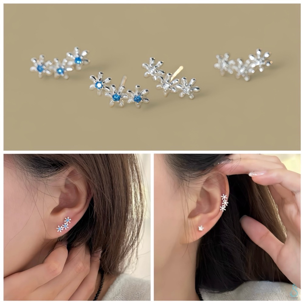 SUMMER 銀飾💫［925純銀］浪漫花語耳環 迷你花朵 純銀耳環 純銀飾品-細節圖2