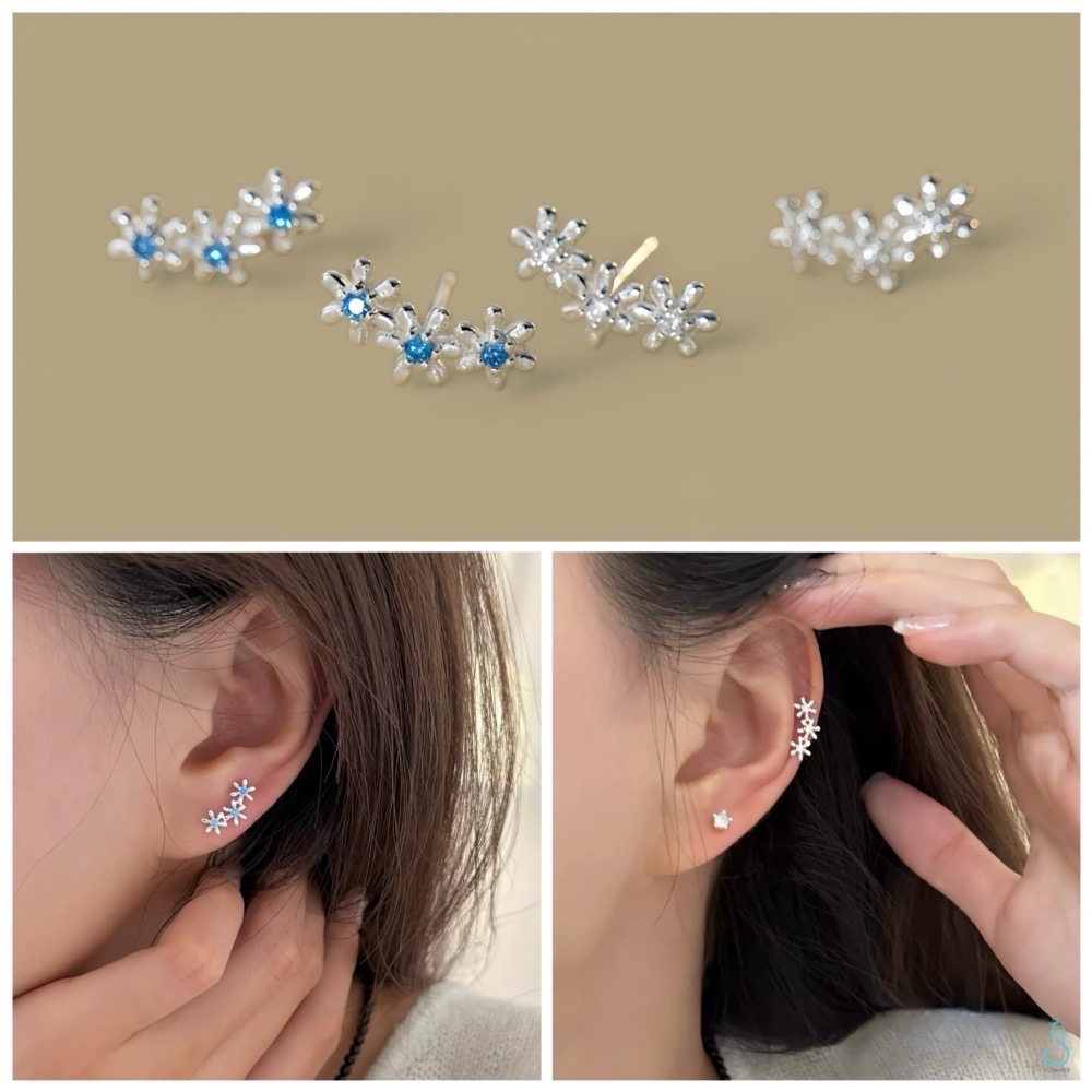 SUMMER 銀飾💫［925純銀］浪漫花語耳環 迷你花朵 純銀耳環 純銀飾品-細節圖2