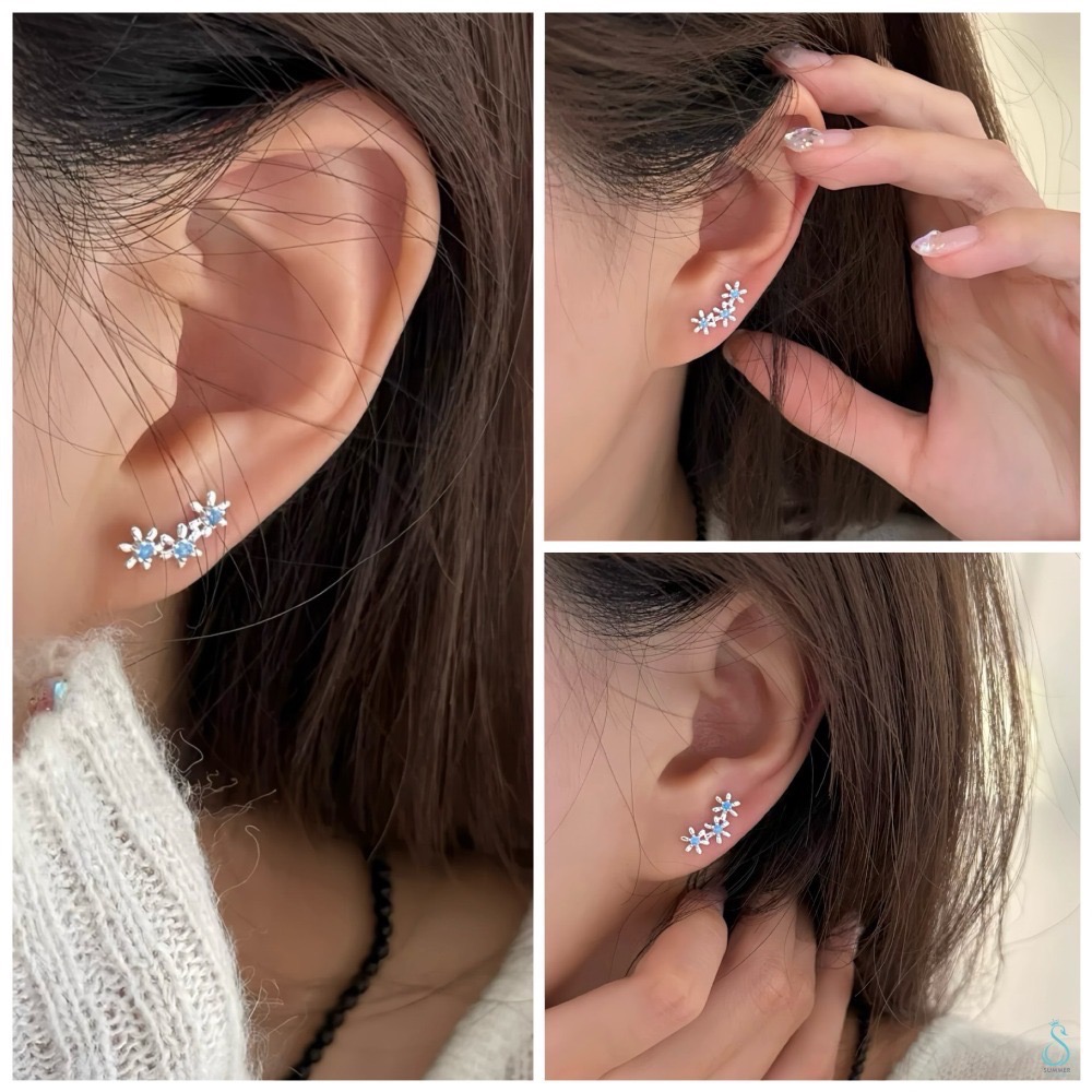SUMMER 銀飾💫［925純銀］浪漫花語耳環 迷你花朵 純銀耳環 純銀飾品-規格圖8