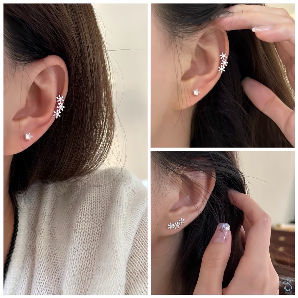 SUMMER 銀飾💫［925純銀］浪漫花語耳環 迷你花朵 純銀耳環 純銀飾品-規格圖8