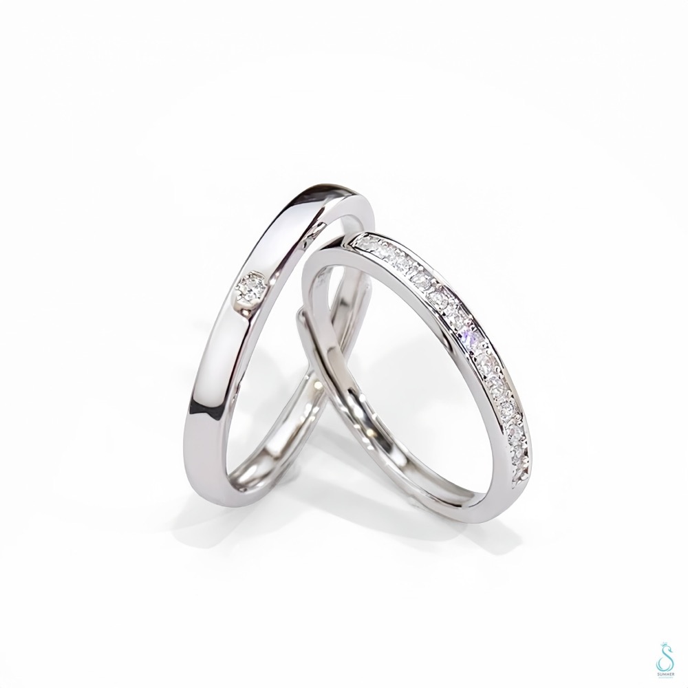 SUMMER 銀飾💫［925純銀］恆星對戒 情侶對戒 純銀戒指  男女對戒 純銀飾品-細節圖6