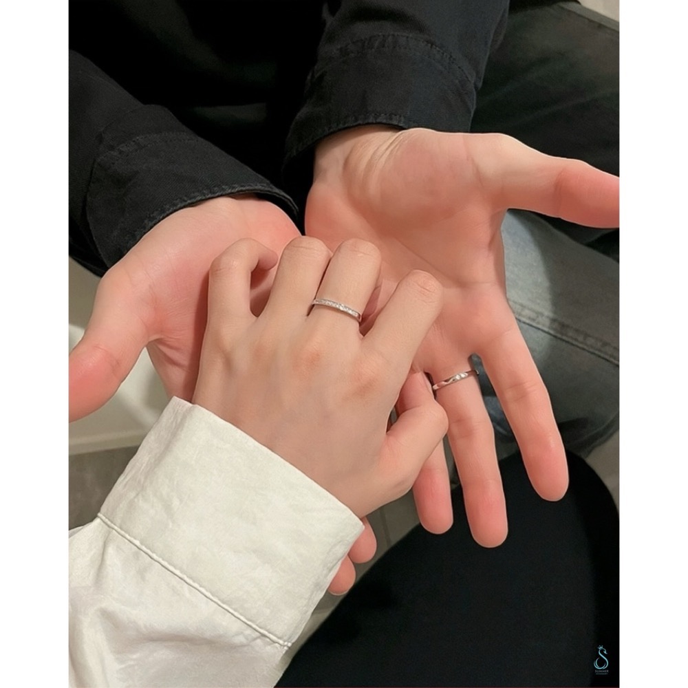 SUMMER 銀飾💫［925純銀］恆星對戒 情侶對戒 純銀戒指  男女對戒 純銀飾品-細節圖7