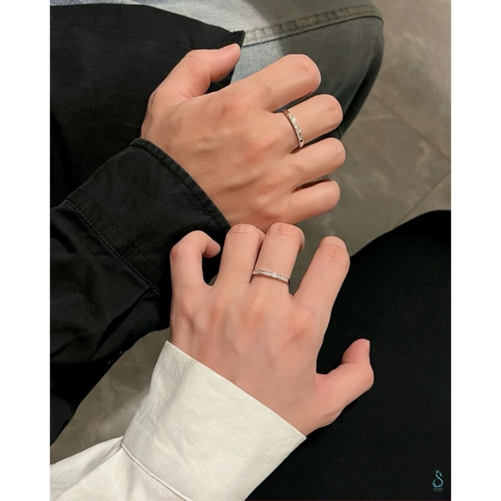 SUMMER 銀飾💫［925純銀］恆星對戒 情侶對戒 純銀戒指  男女對戒 純銀飾品-細節圖8
