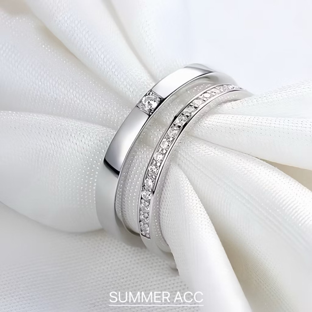 SUMMER 銀飾💫［925純銀］恆星對戒 情侶對戒 純銀戒指  男女對戒 純銀飾品-細節圖3