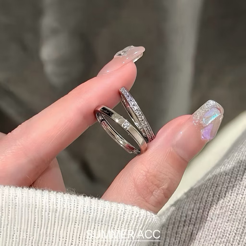 SUMMER 銀飾💫［925純銀］恆星對戒 情侶對戒 純銀戒指  男女對戒 純銀飾品-細節圖7