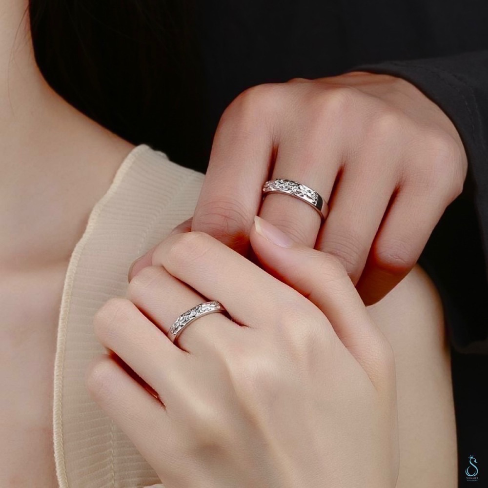 SUMMER 銀飾💫［925純銀］招財貔貅情侶對戒 財源滾滾 招財進寶 純銀戒指 純銀飾品-細節圖2