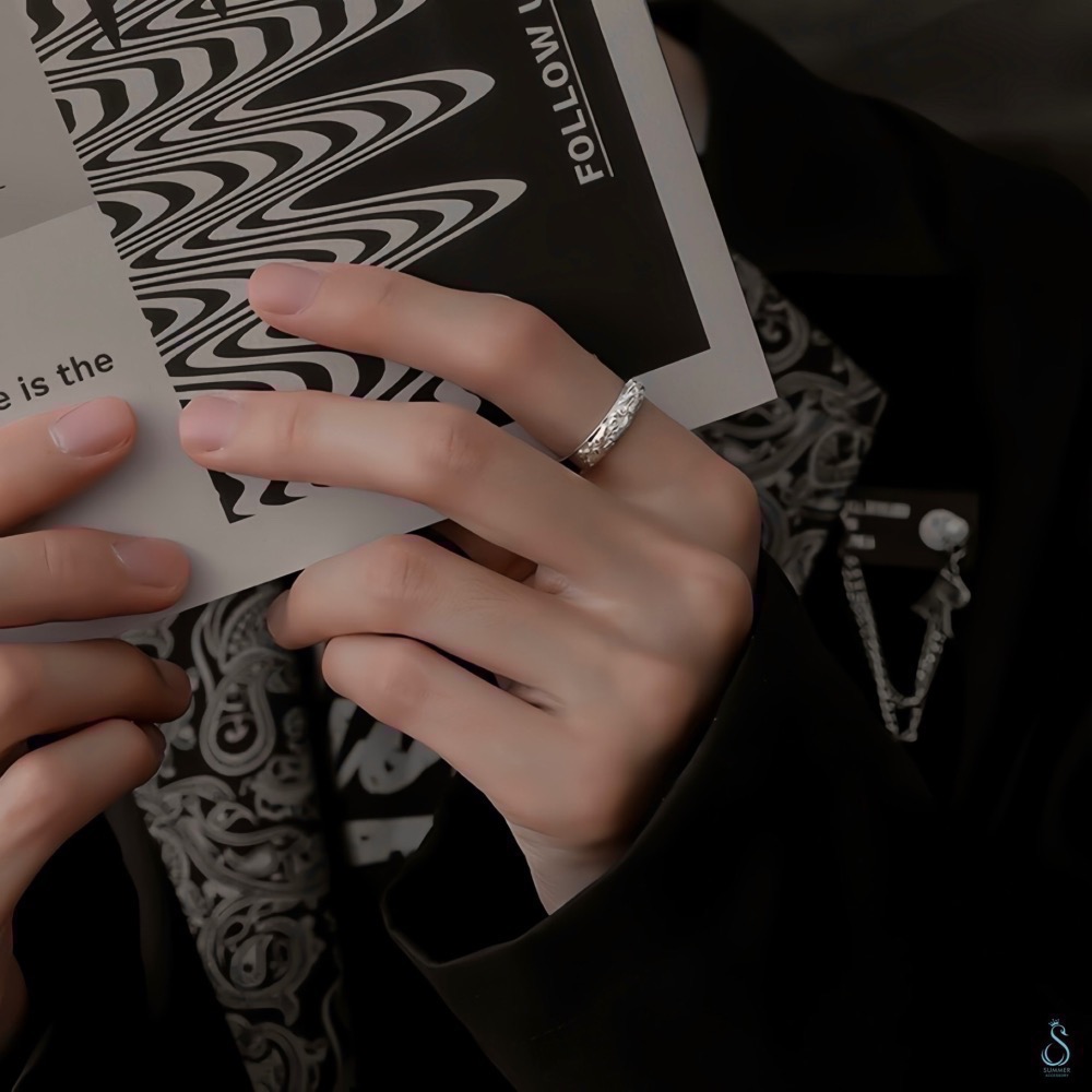 SUMMER 銀飾💫［925純銀］招財貔貅情侶對戒 財源滾滾 招財進寶 純銀戒指 純銀飾品-細節圖7