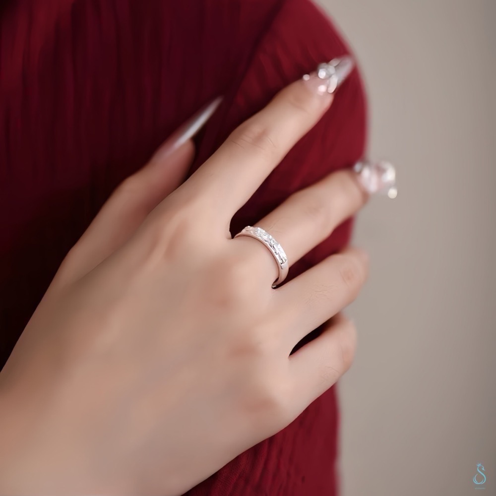 SUMMER 銀飾💫［925純銀］招財貔貅情侶對戒 財源滾滾 招財進寶 純銀戒指 純銀飾品-細節圖8