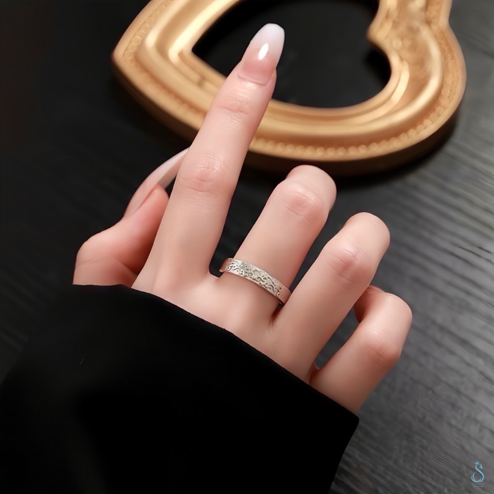 SUMMER 銀飾💫［925純銀］招財貔貅情侶對戒 財源滾滾 招財進寶 純銀戒指 純銀飾品-細節圖9