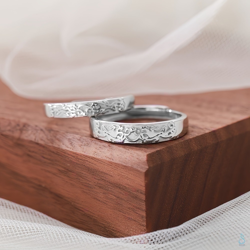 SUMMER 銀飾💫［925純銀］招財貔貅情侶對戒 財源滾滾 招財進寶 純銀戒指 純銀飾品-規格圖9