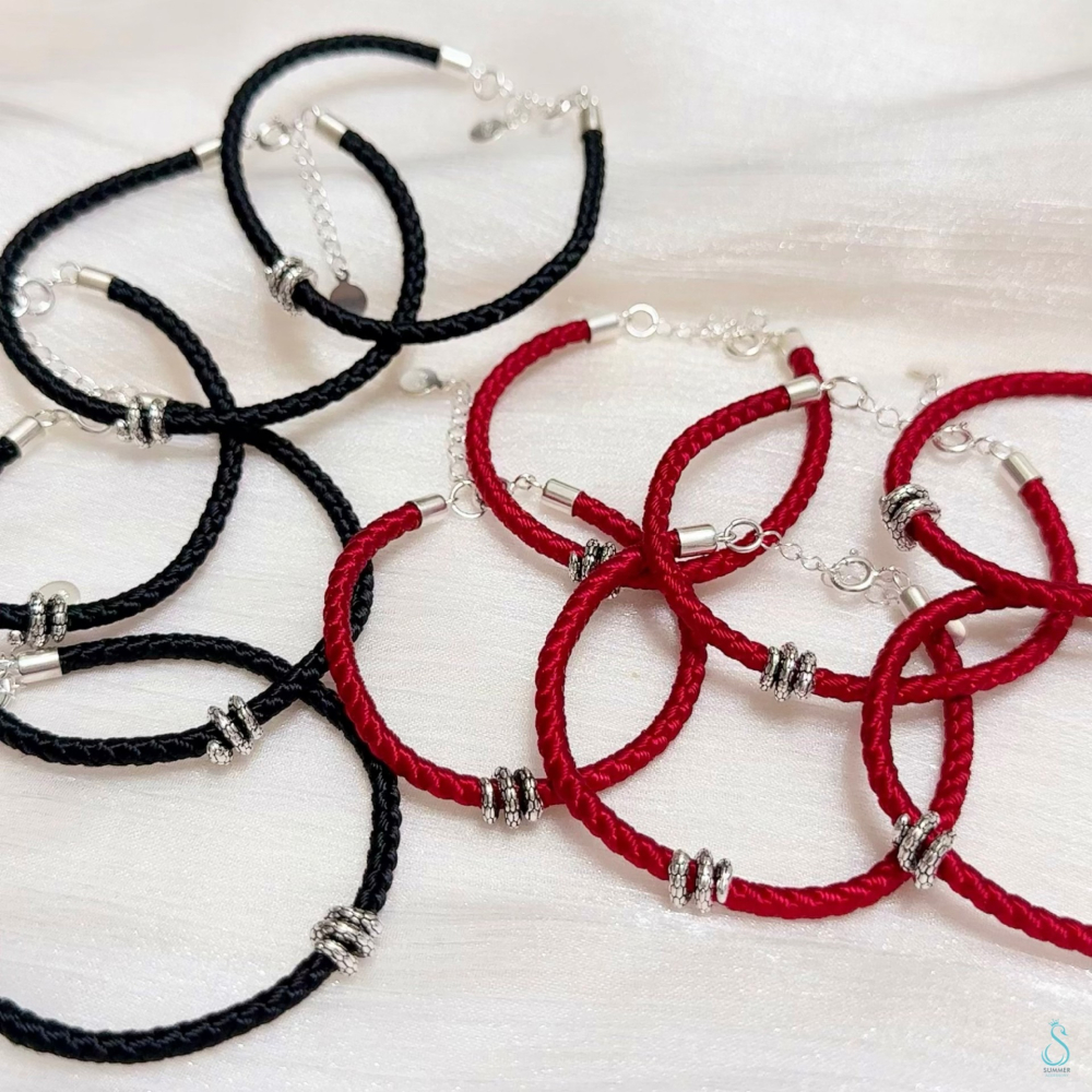 SUMMER 銀飾💫［925純銀］新年蛇年 轉運 開運 辟邪保平安 卷卷蛇本命手繩 純銀手鏈 純銀飾品-細節圖4