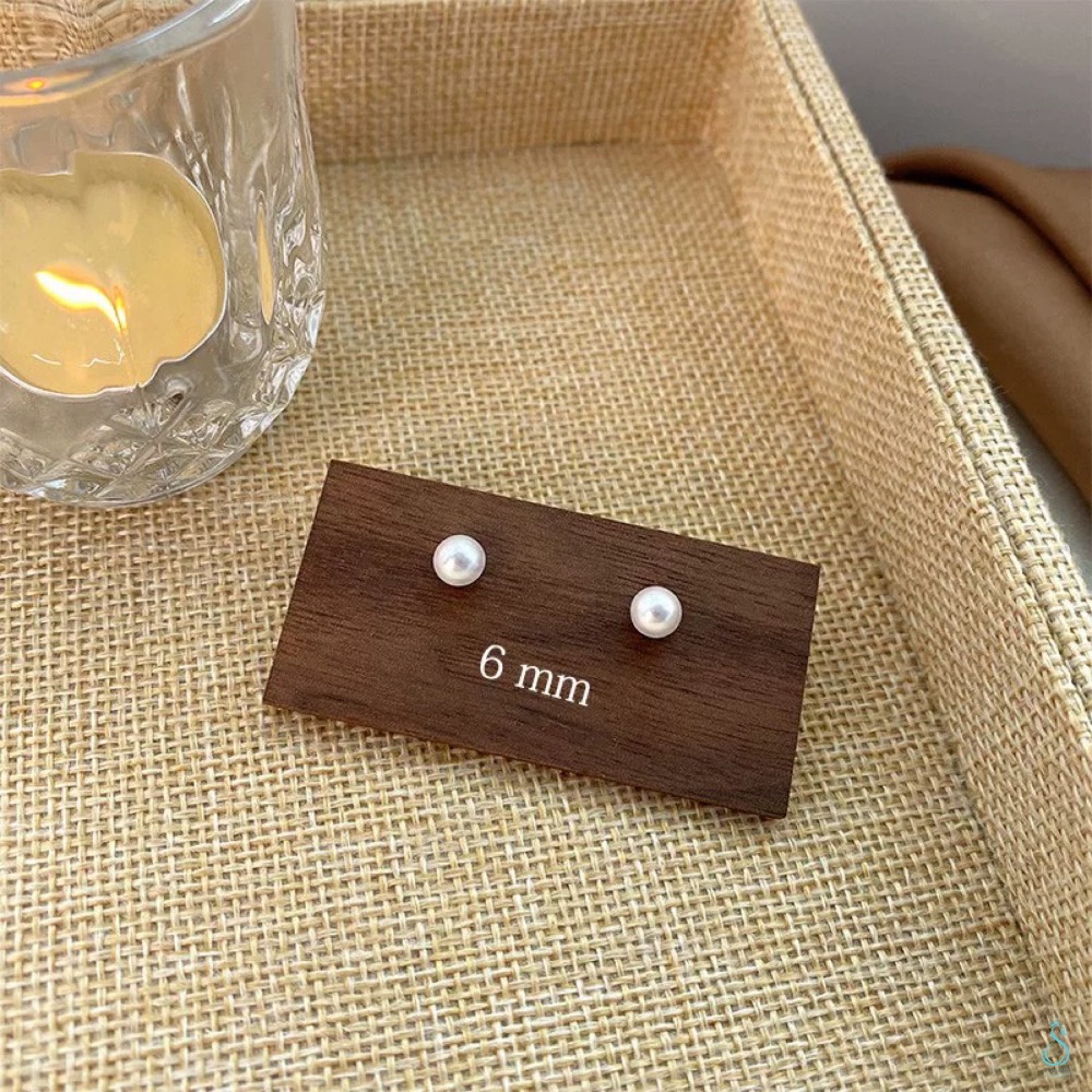 SUMMER 銀飾💫［S999足銀］正圓高光澤 施華洛世奇珍珠耳環 強光小燈泡 純銀耳環 純銀飾品-規格圖9