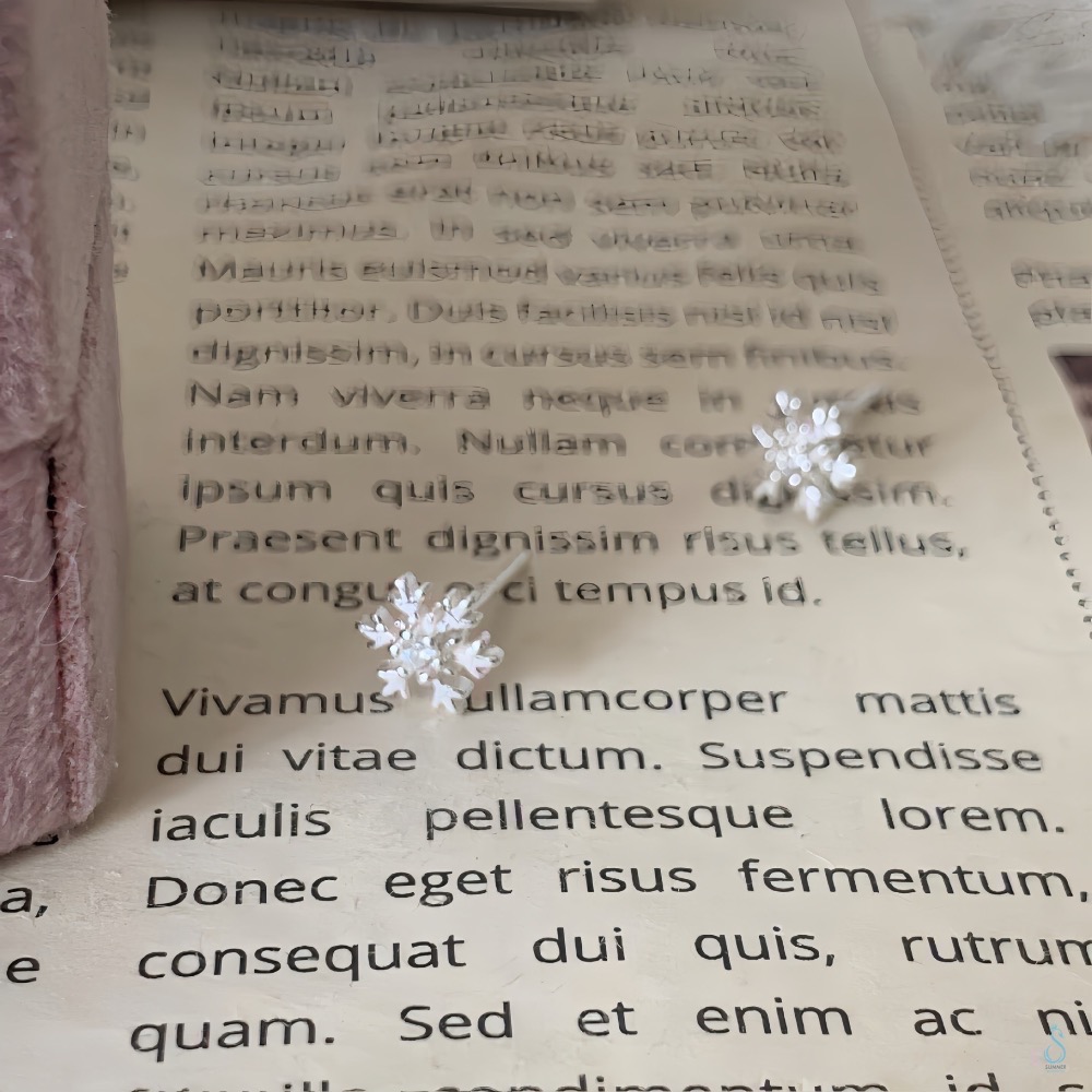 SUMMER 銀飾💫［S999足銀］雪花戀曲 ❄️雪花造型轉珠耳環 鎖珠式耳環 純銀耳環 C型雙向佩戴 純銀飾品-規格圖9