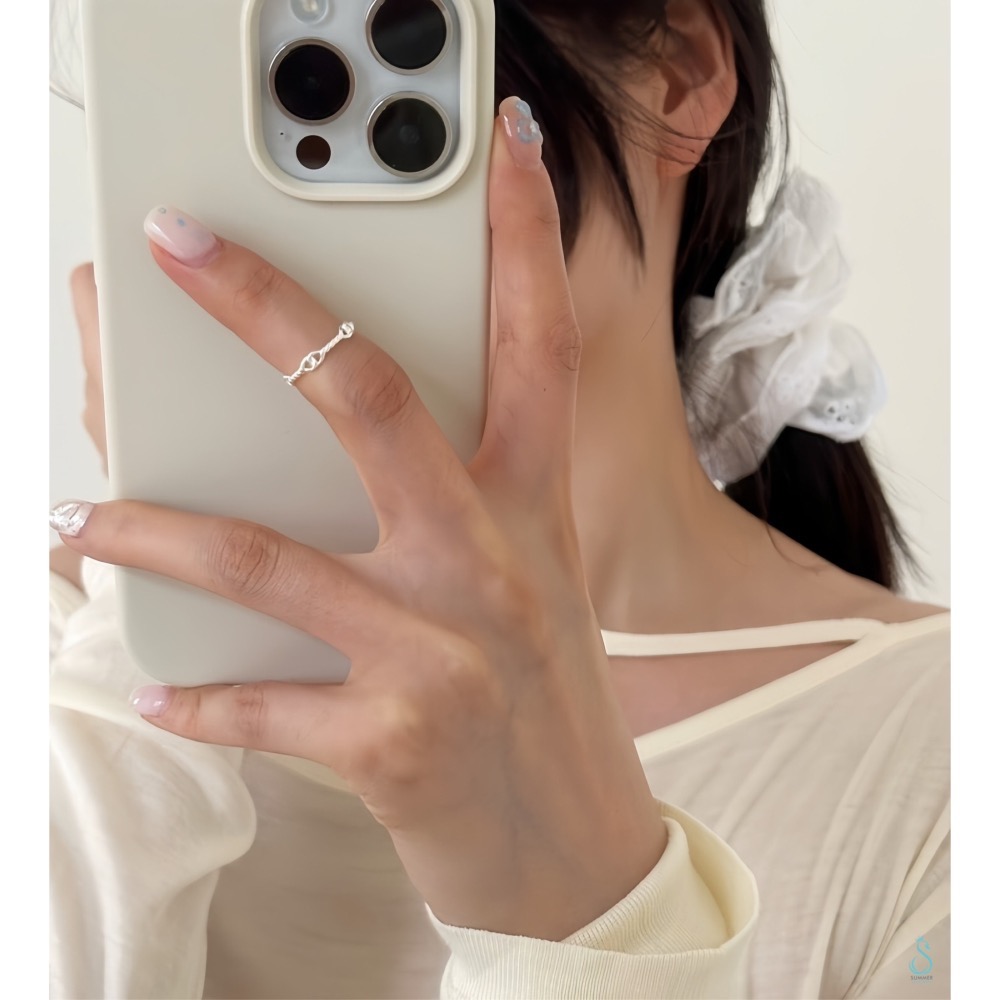 SUMMER 銀飾💫［925純銀］永恆之結 防小人尾戒 純銀戒指 純銀尾戒 純銀飾品-細節圖8