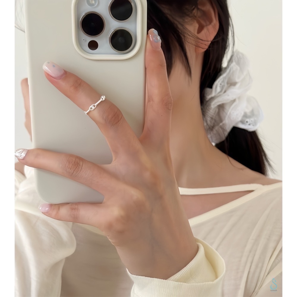 SUMMER 銀飾💫［925純銀］永恆之結 防小人尾戒 純銀戒指 純銀尾戒 純銀飾品-細節圖8