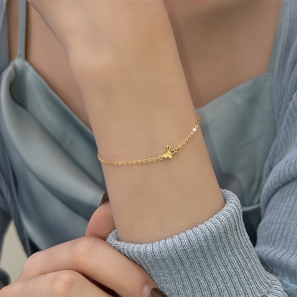 SUMMER 銀飾💫［S999足銀］蝶語飛飛 蝴蝶手鏈 純銀手鍊 純銀飾品-細節圖7