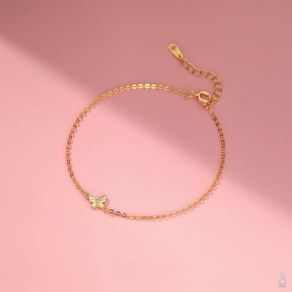 SUMMER 銀飾💫［S999足銀］蝶語飛飛 蝴蝶手鏈 純銀手鍊 純銀飾品-細節圖6