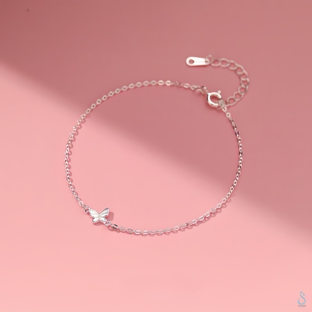 SUMMER 銀飾💫［S999足銀］蝶語飛飛 蝴蝶手鏈 純銀手鍊 純銀飾品-規格圖9