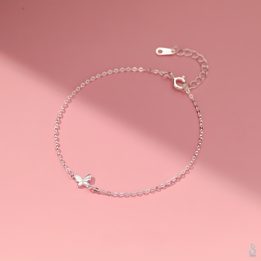 SUMMER 銀飾💫［S999足銀］蝶語飛飛 蝴蝶手鏈 純銀手鍊 純銀飾品-規格圖9