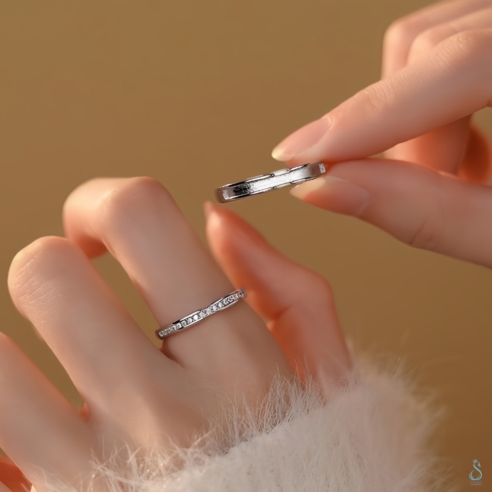 SUMMER 銀飾💫［S999足銀］純粹之戀 情侶對戒 情人節對戒 純銀戒指 純銀飾品-細節圖3