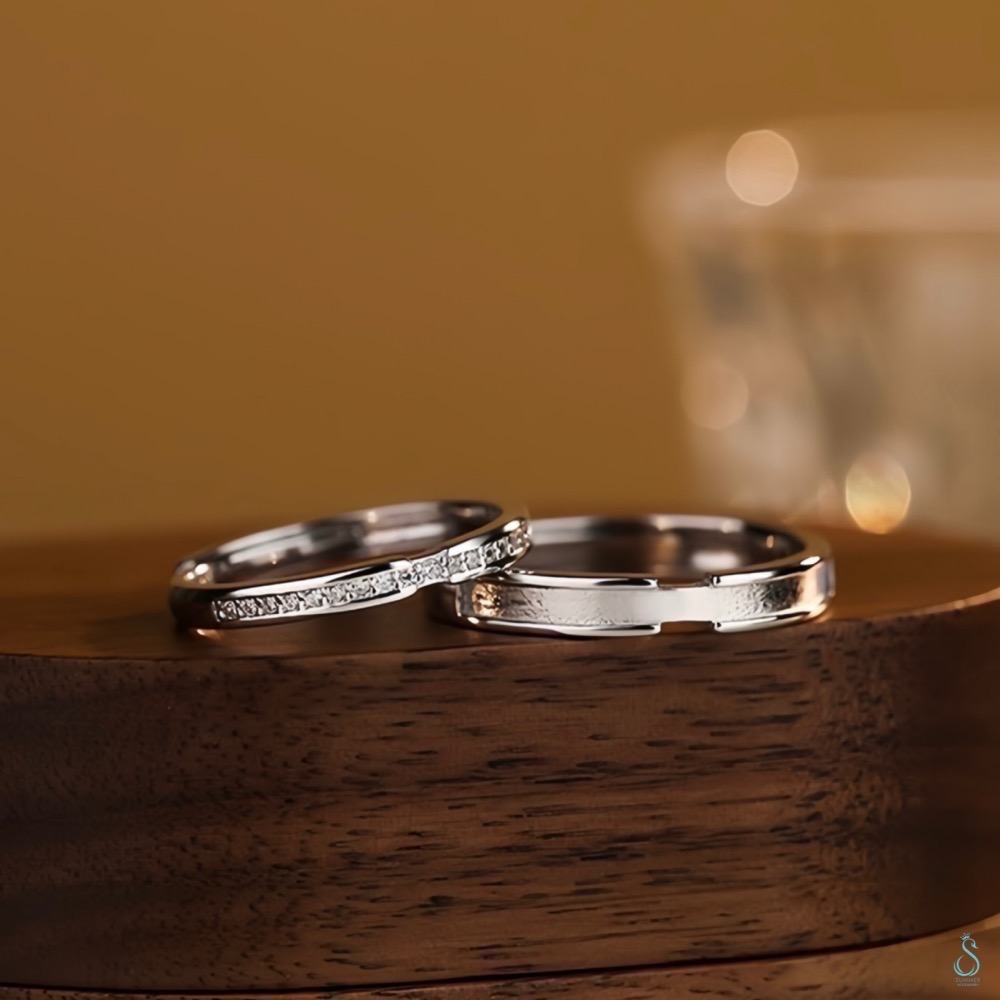 SUMMER 銀飾💫［S999足銀］純粹之戀 情侶對戒 情人節對戒 純銀戒指 純銀飾品-細節圖8