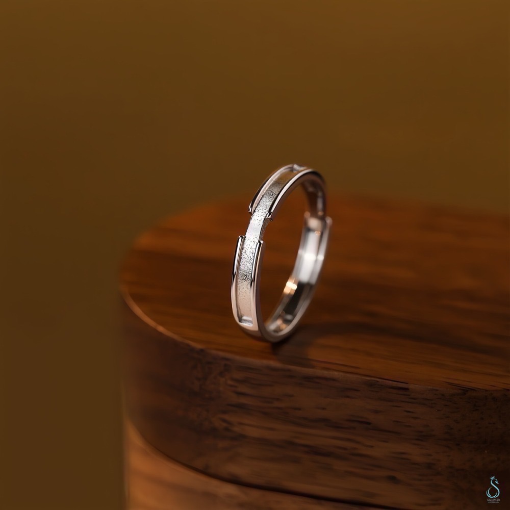 SUMMER 銀飾💫［S999足銀］純粹之戀 情侶對戒 情人節對戒 純銀戒指 純銀飾品-規格圖9