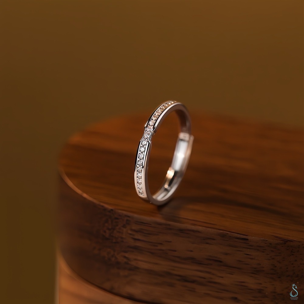 SUMMER 銀飾💫［S999足銀］純粹之戀 情侶對戒 情人節對戒 純銀戒指 純銀飾品-規格圖9