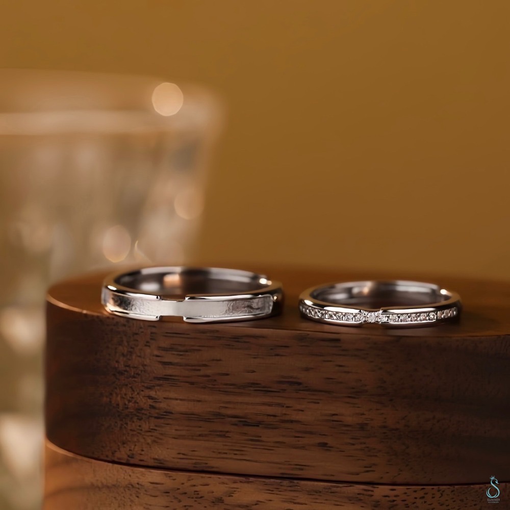 SUMMER 銀飾💫［S999足銀］純粹之戀 情侶對戒 情人節對戒 純銀戒指 純銀飾品-規格圖9