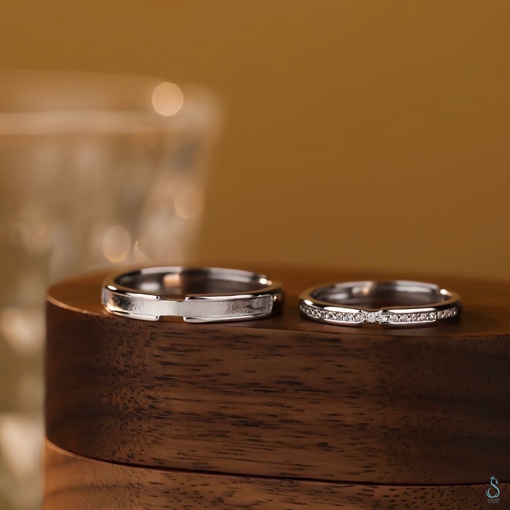 SUMMER 銀飾💫［S999足銀］純粹之戀 情侶對戒 情人節對戒 純銀戒指 純銀飾品-規格圖9