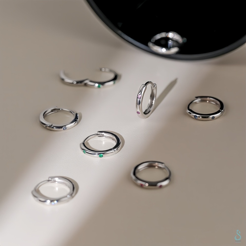 SUMMER 銀飾💫［999足銀］<幸運光譜>色彩能量耳環 健康/心靈 /財富/助運/愛情 易扣式耳扣耳環 純銀耳環-細節圖2