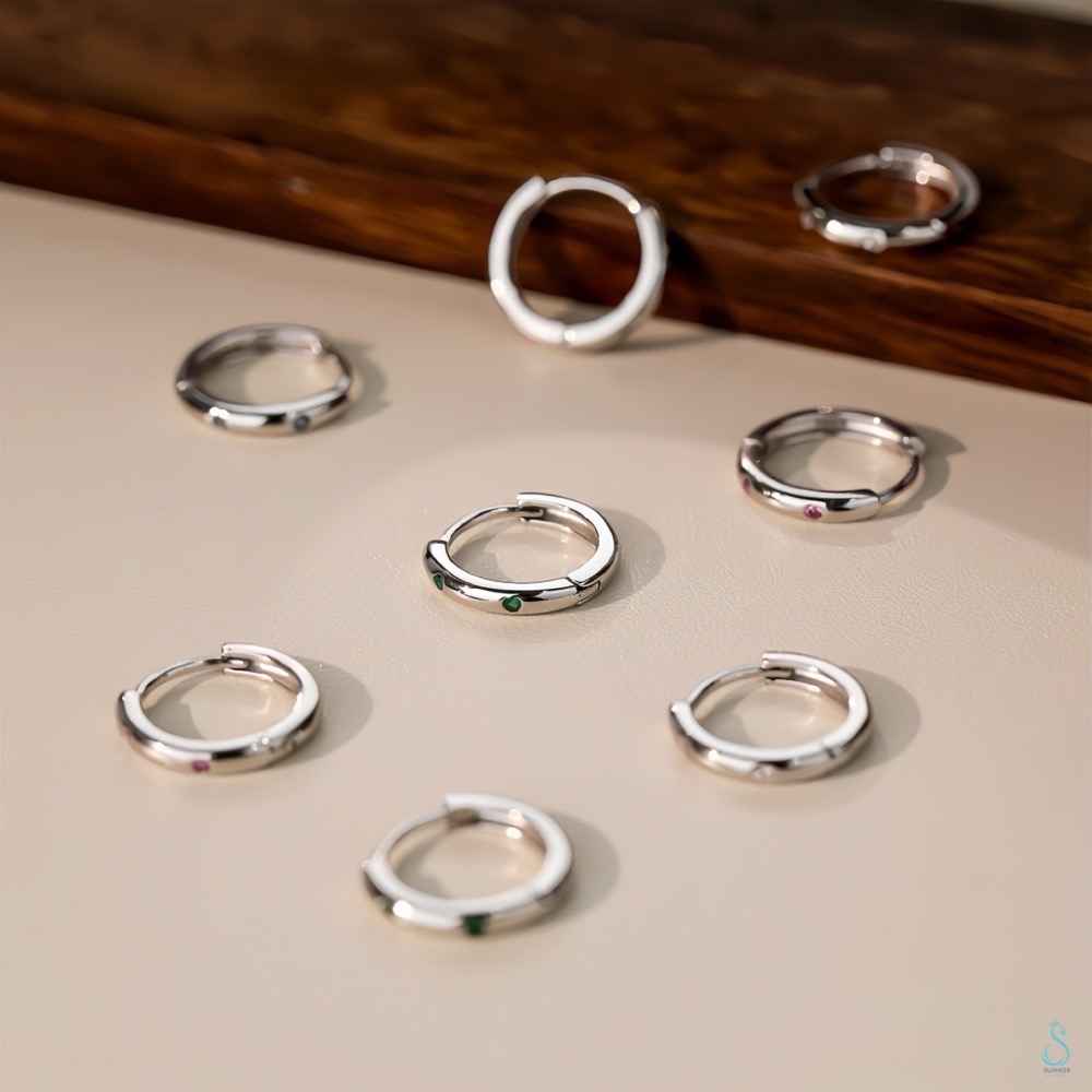 SUMMER 銀飾💫［999足銀］<幸運光譜>色彩能量耳環 健康/心靈 /財富/助運/愛情 易扣式耳扣耳環 純銀耳環-細節圖7