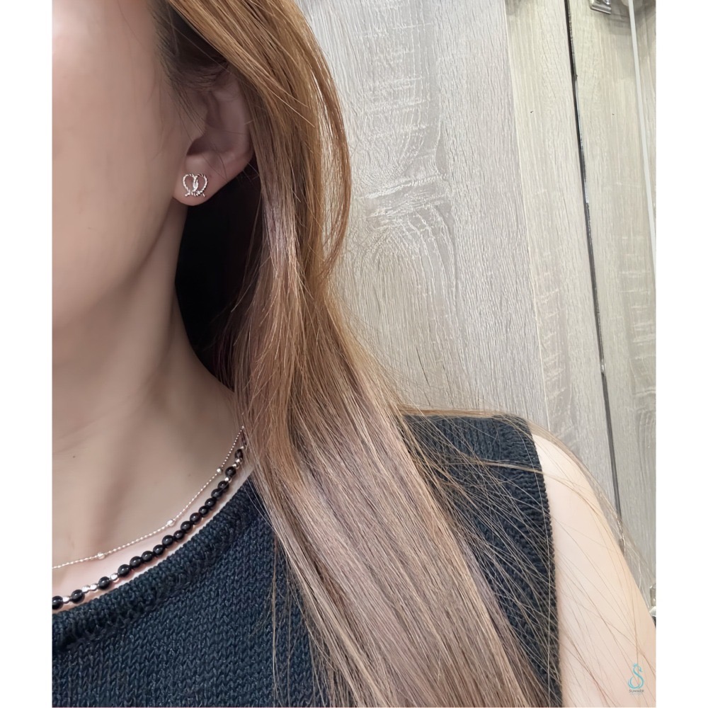 SUMMER 銀飾💫［999足銀］<麻花心結>鹼水結🥨 轉珠耳環 鎖珠式耳環 純銀耳環 純銀飾品-細節圖8