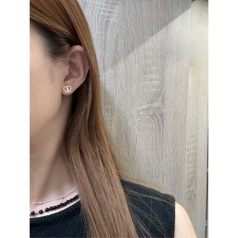 SUMMER 銀飾💫［999足銀］<麻花心結>鹼水結🥨 轉珠耳環 鎖珠式耳環 純銀耳環 純銀飾品-細節圖9