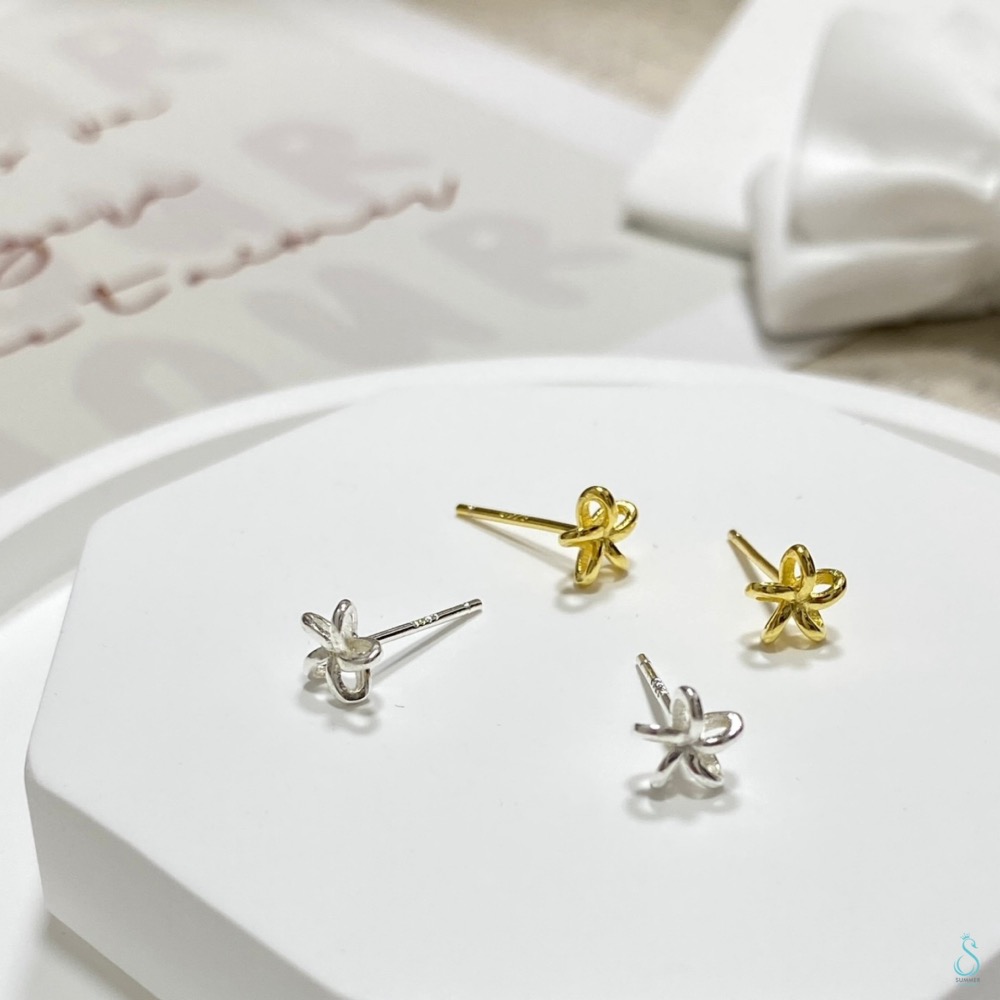 SUMMER 銀飾💫［925純銀］<秘境花語>立體花朵造型純銀耳環 純銀飾品-細節圖3