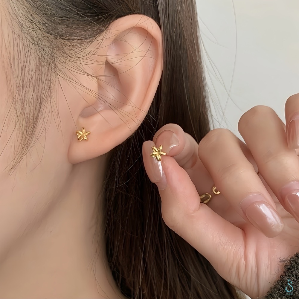 SUMMER 銀飾💫［925純銀］<秘境花語>立體花朵造型純銀耳環 純銀飾品-細節圖8