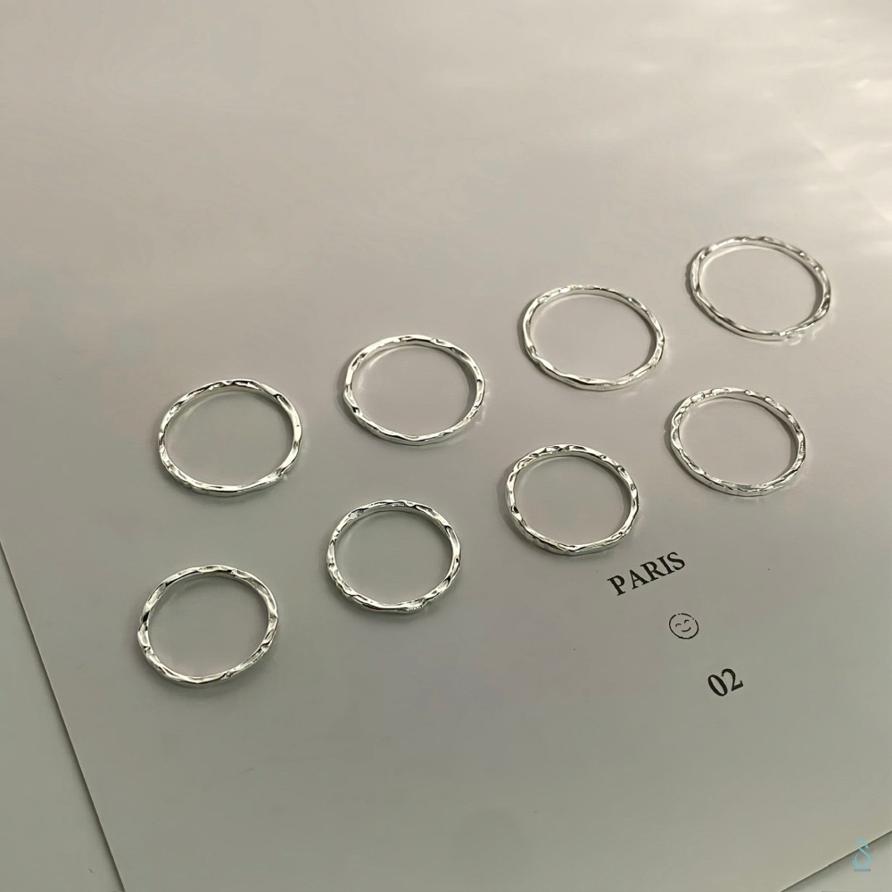 SUMMER 銀飾💫［925純銀］<微光印記>純銀戒 線戒 細戒 尾戒 可佩戴洗澡睡覺 多尺寸純銀戒指 純銀飾品-細節圖9