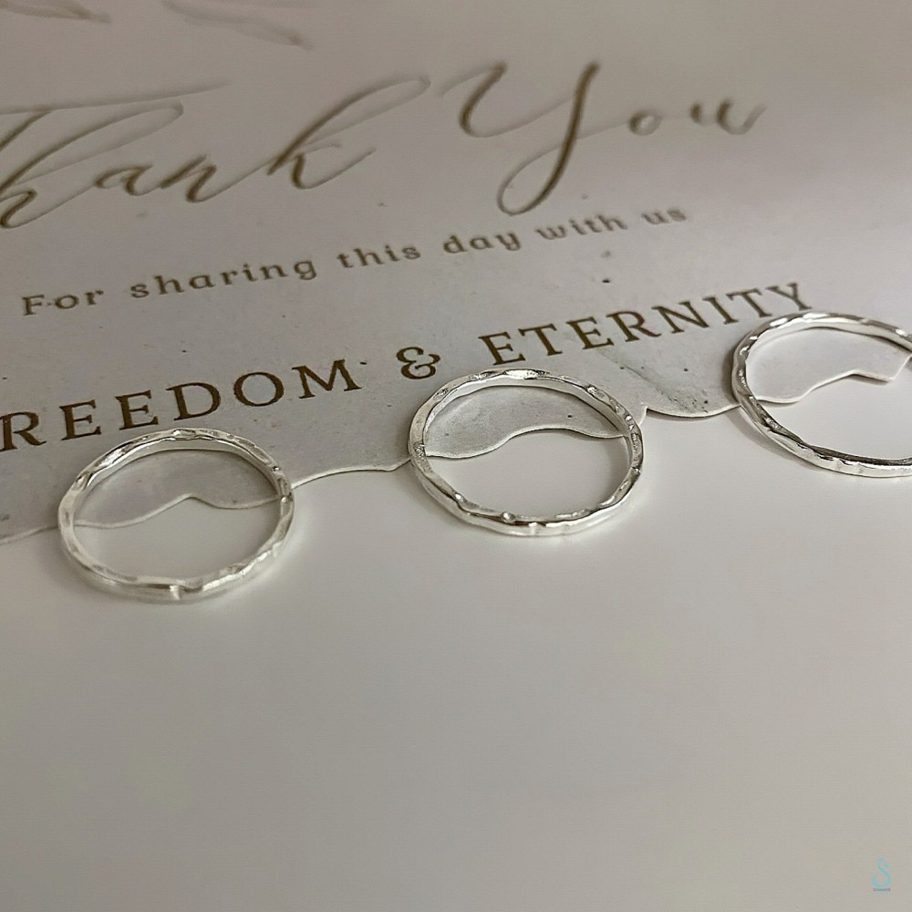 SUMMER 銀飾💫［925純銀］<微光印記>純銀戒 線戒 細戒 尾戒 可佩戴洗澡睡覺 多尺寸純銀戒指 純銀飾品-細節圖6