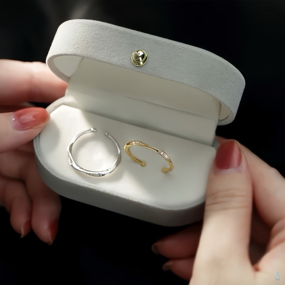 SUMMER 銀飾💫［925純銀］<心動軌跡>微鑲鑽戒 純銀戒指 純銀飾品-細節圖6