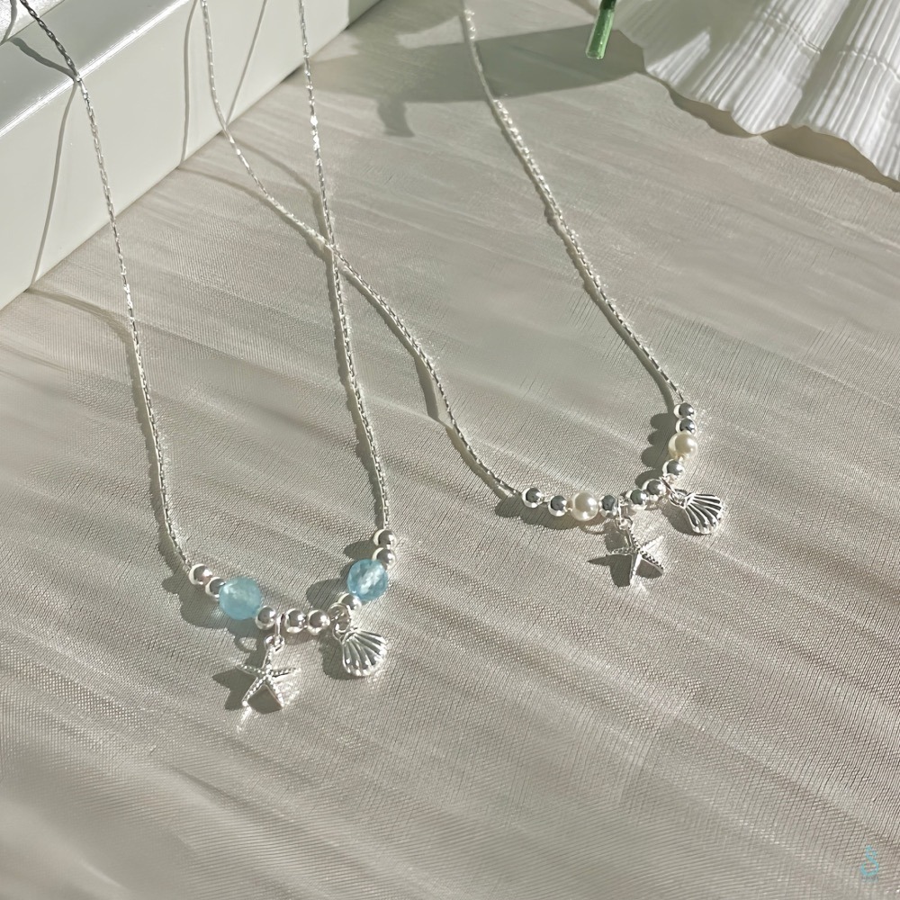 SUMMER韓 銀飾💫［925純銀］<仲夏拾光>海星&貝殼 純銀項鏈 純銀項鍊 純銀飾品-細節圖9