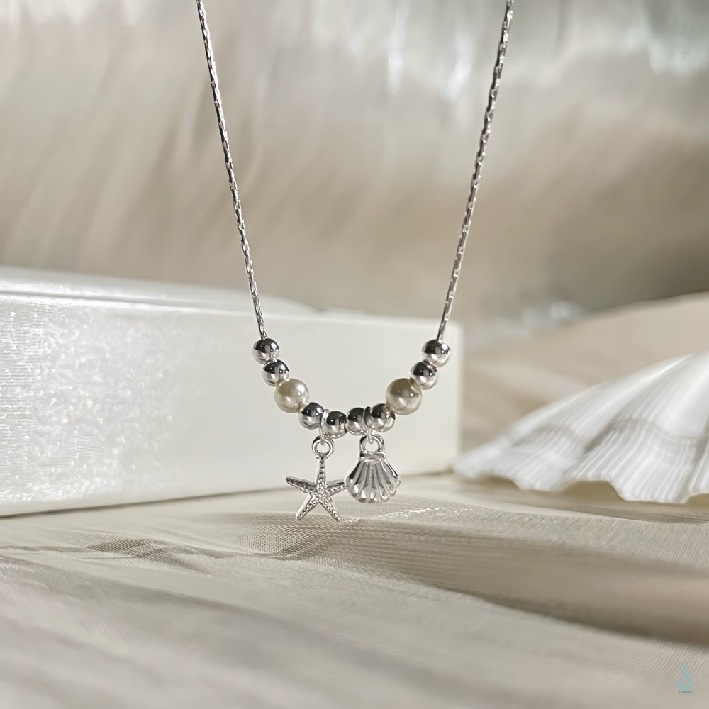 SUMMER韓 銀飾💫［925純銀］<仲夏拾光>海星&貝殼 純銀項鏈 純銀項鍊 純銀飾品-規格圖9