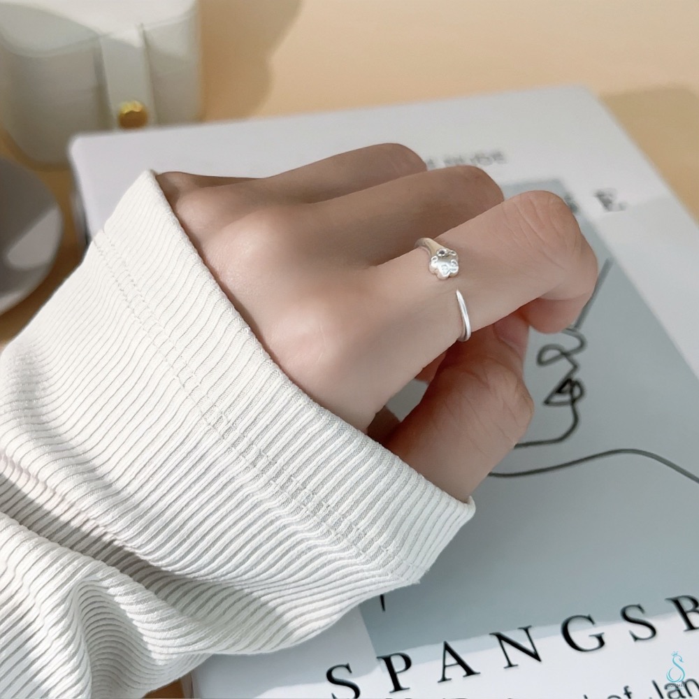 🐶🐱毛孩奴必備🫶SUMMER韓 銀飾💫［925純銀］超萌🤩療癒系毛孩<萌爪戒> 開口戒 純銀戒指 純銀飾品-細節圖3