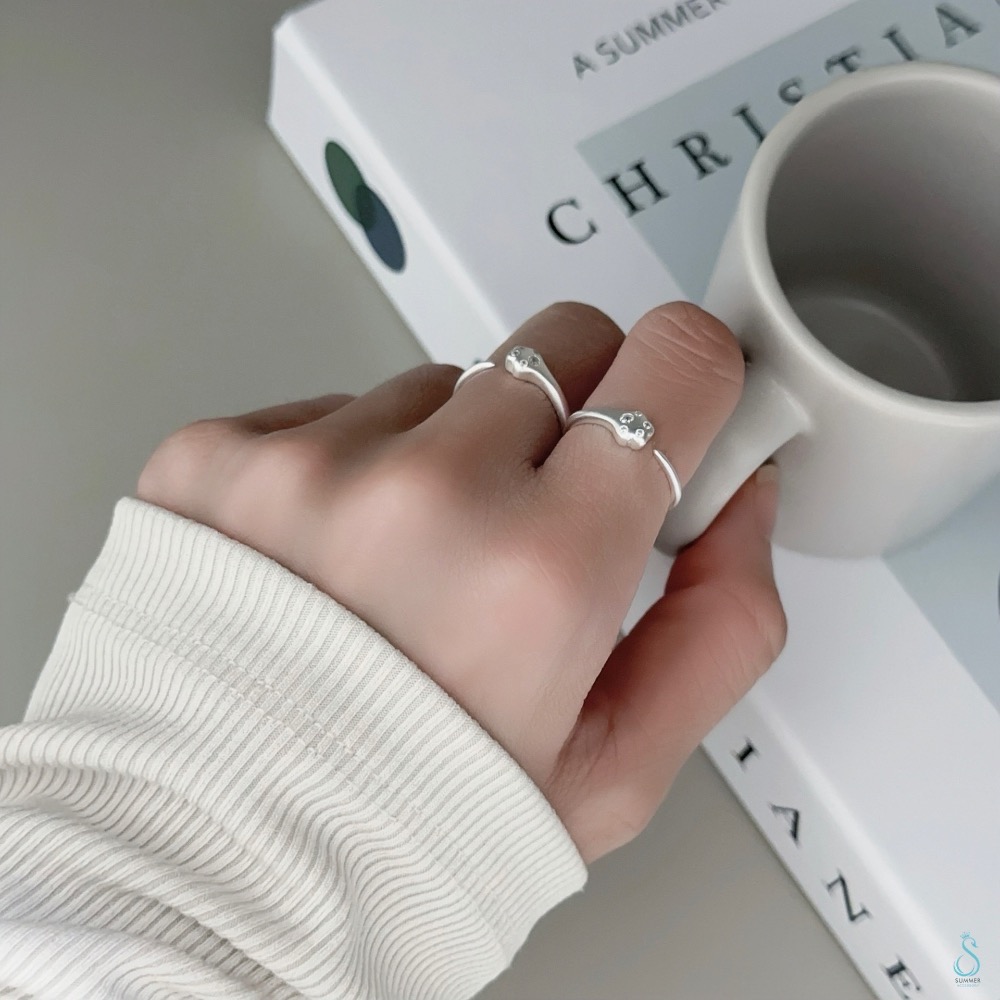 🐶🐱毛孩奴必備🫶SUMMER韓 銀飾💫［925純銀］超萌🤩療癒系毛孩<萌爪戒> 開口戒 純銀戒指 純銀飾品-細節圖6