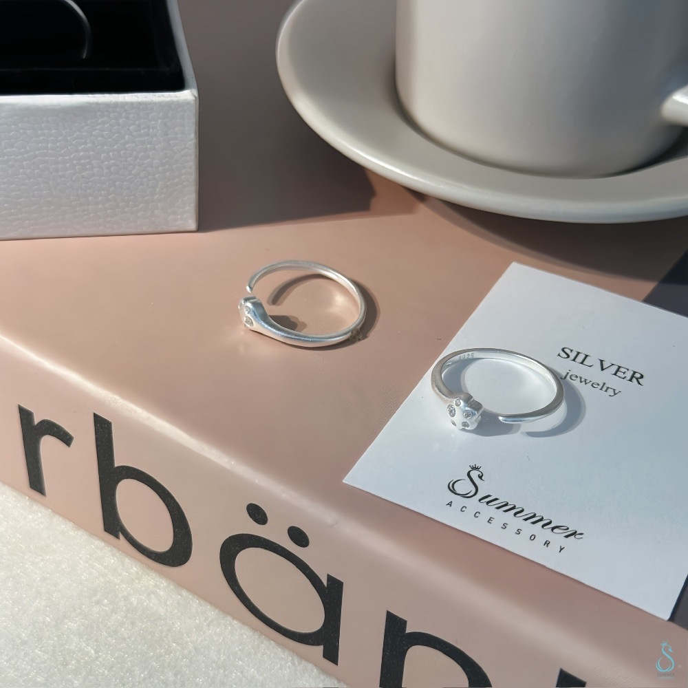 🐶🐱毛孩奴必備🫶SUMMER韓 銀飾💫［925純銀］超萌🤩療癒系毛孩<萌爪戒> 開口戒 純銀戒指 純銀飾品-細節圖7