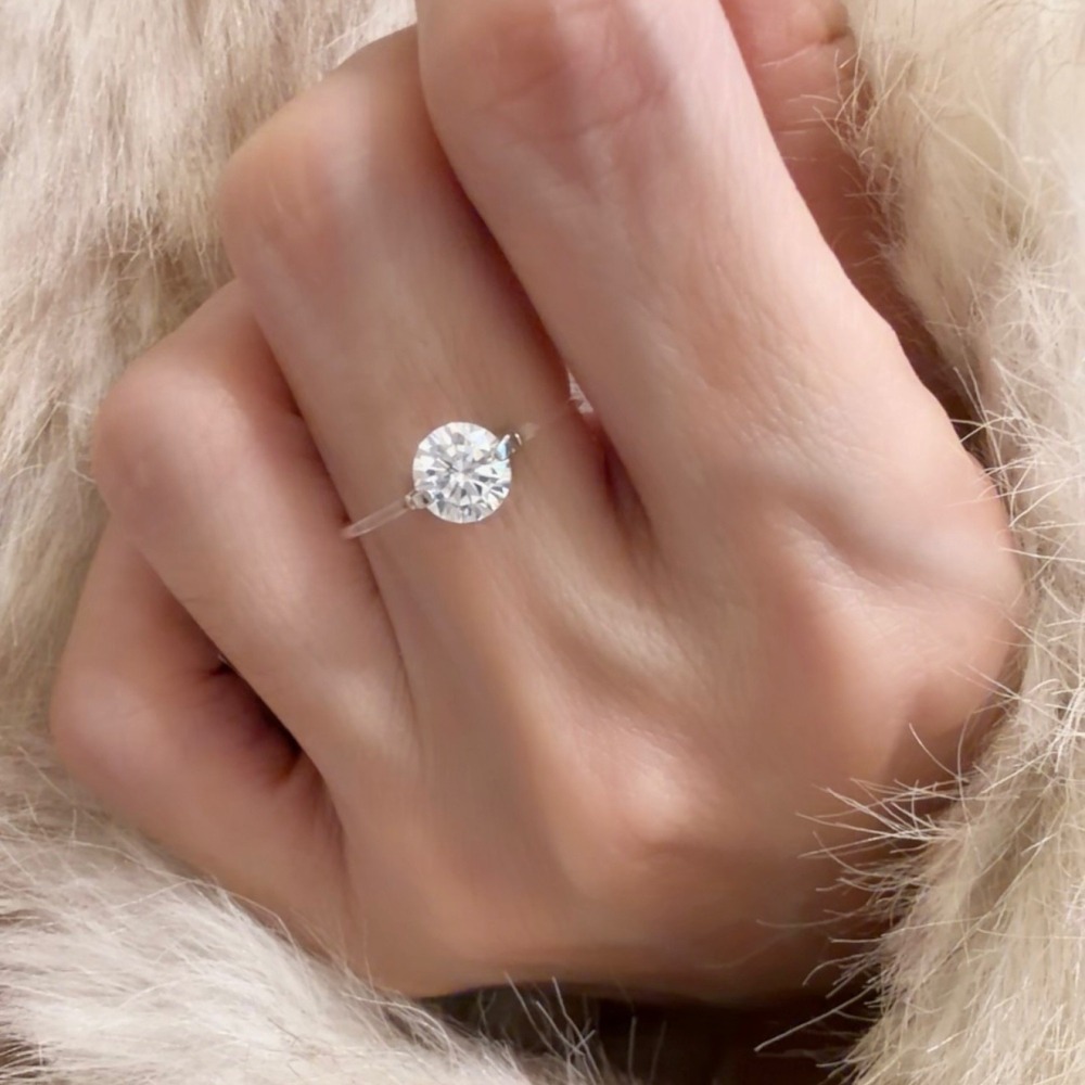 SUMMER 銀飾💫［925純銀］✨超閃5A鋯石✨隱形單鑽戒 手鏈 鑽戒 純銀戒指 純銀手鏈 人魚之淚 純銀飾品-細節圖7