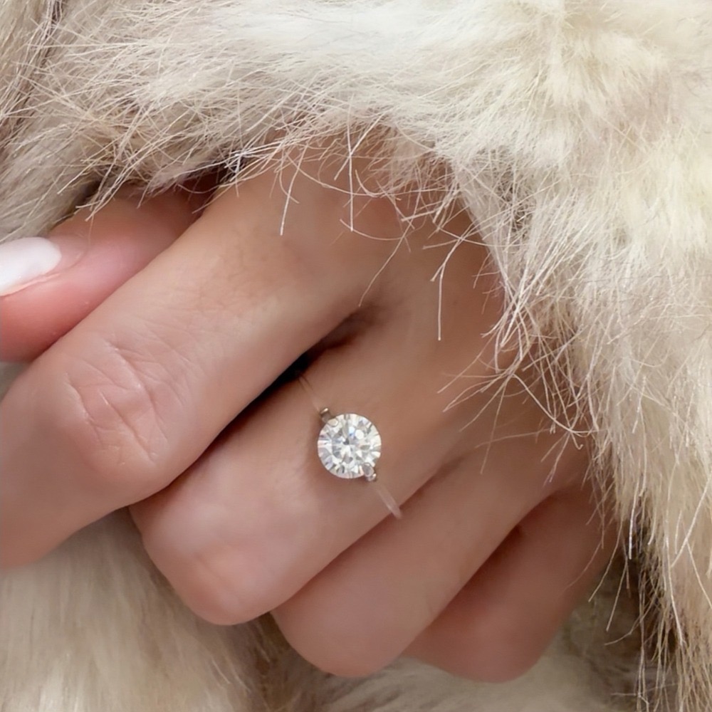 SUMMER 銀飾💫［925純銀］✨超閃5A鋯石✨隱形單鑽戒 手鏈 鑽戒 純銀戒指 純銀手鏈 人魚之淚 純銀飾品-細節圖2