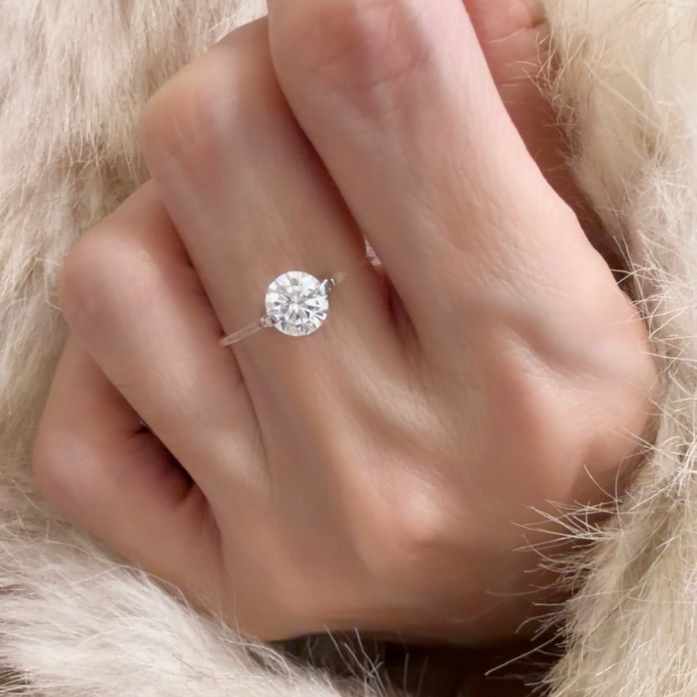 SUMMER 銀飾💫［925純銀］✨超閃5A鋯石✨隱形單鑽戒 手鏈 鑽戒 純銀戒指 純銀手鏈 人魚之淚 純銀飾品-細節圖7