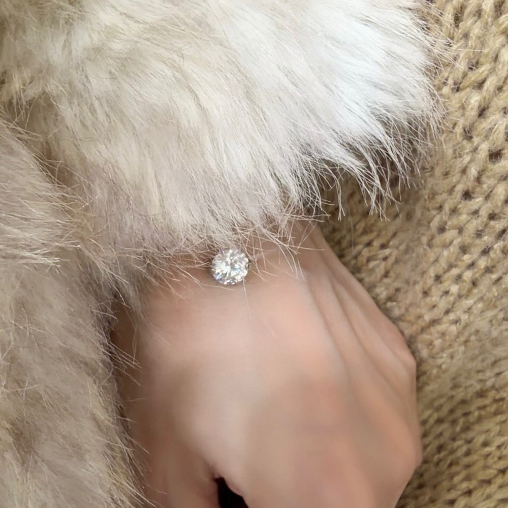 SUMMER 銀飾💫［925純銀］✨超閃5A鋯石✨隱形單鑽戒 手鏈 鑽戒 純銀戒指 純銀手鏈 人魚之淚 純銀飾品-細節圖9