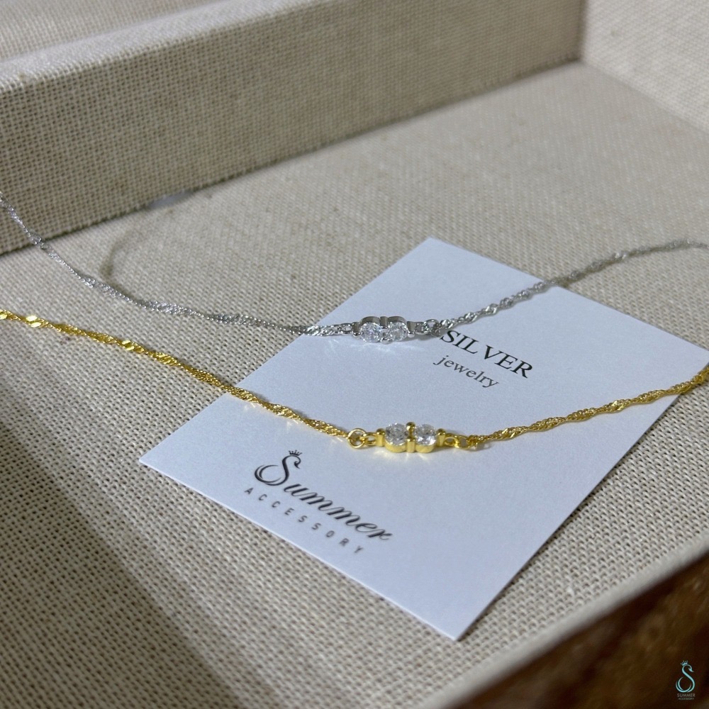✨不敗經典款 氣質秒升級✨SUMMER 銀飾💫［925純銀］晶鑽波光細鏈 純銀手鏈 正韓 鑲鑽 細手鏈 純銀飾品-細節圖7