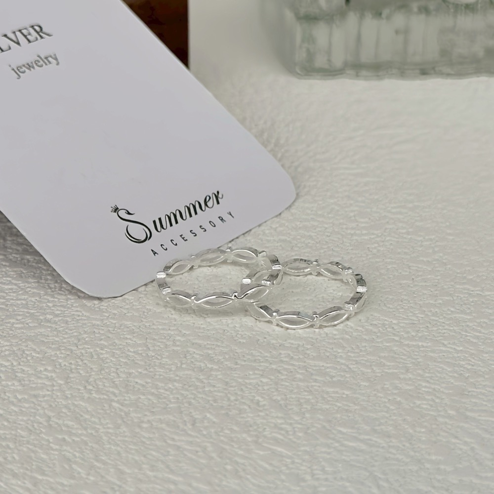 SUMMER 銀飾💫［925純銀］簡約交錯編織戒 招財防小人尾戒 純銀尾戒 純銀戒指 純銀飾品-細節圖5